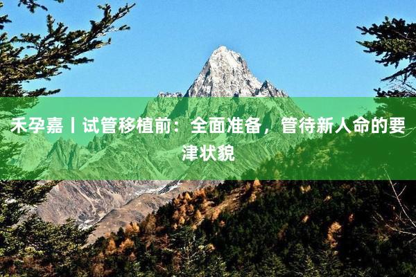 禾孕嘉丨试管移植前：全面准备，管待新人命的要津状貌