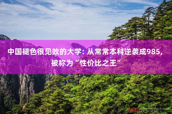 中国褪色很见效的大学: 从常常本科逆袭成985, 被称为“性价比之王”
